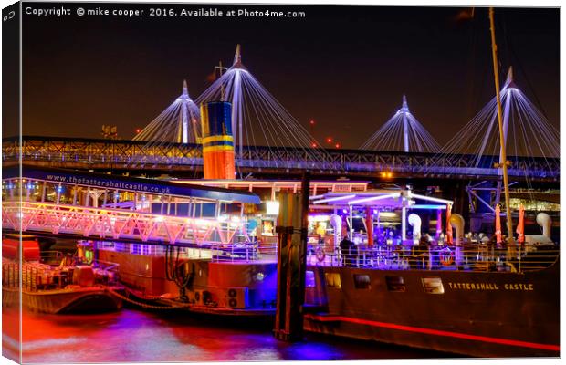night out on the river Canvas Print by mike cooper