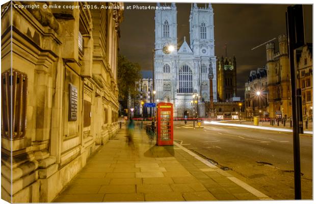Abbey by night Canvas Print by mike cooper