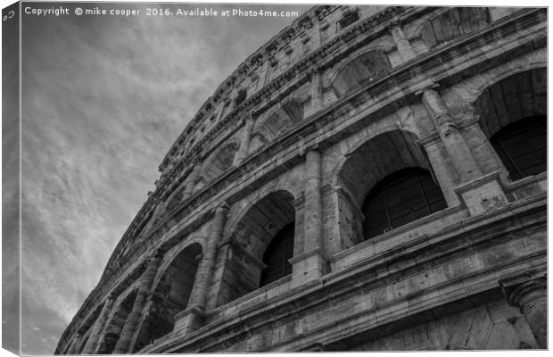 the Coliseum Rome Canvas Print by mike cooper