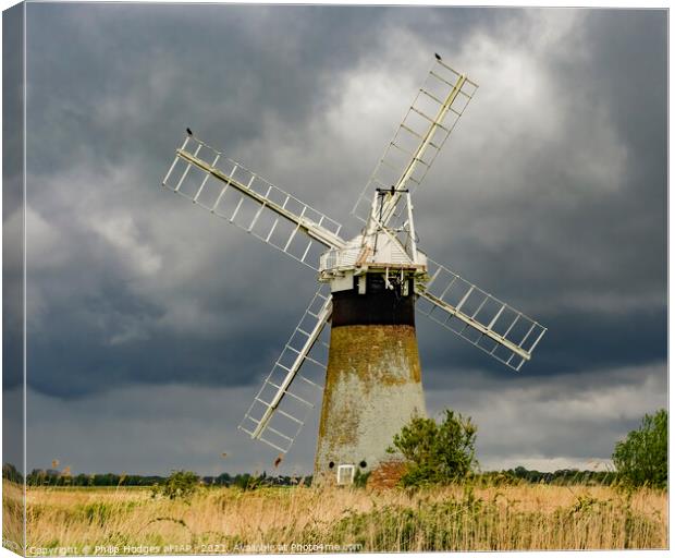 River Thurne Mill Canvas Print by Philip Hodges aFIAP ,