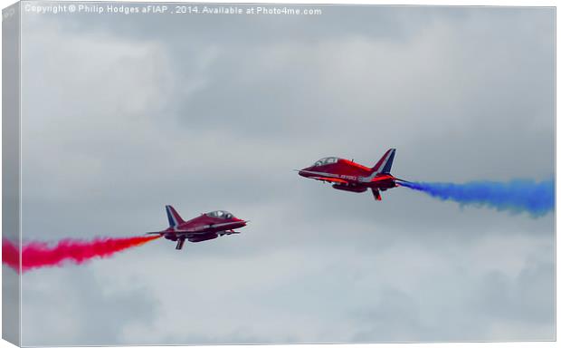 Red Arrows Opposition Roll  Canvas Print by Philip Hodges aFIAP ,