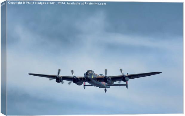  Avro Lancaster PA474 Canvas Print by Philip Hodges aFIAP ,