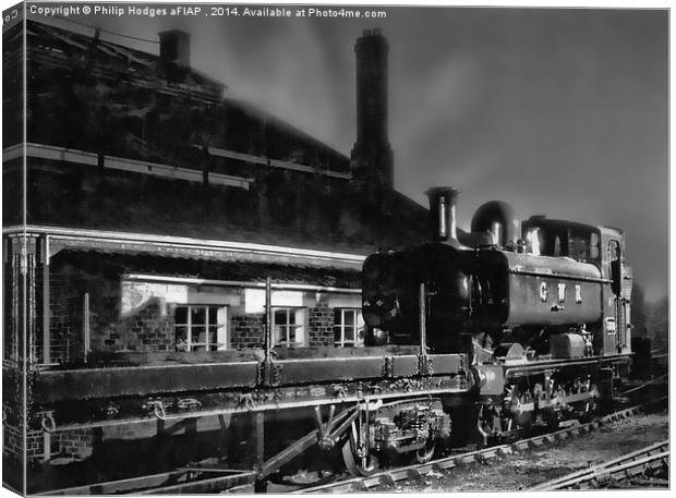 Saddle Tank at Didcot  Canvas Print by Philip Hodges aFIAP ,