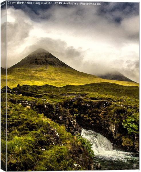  The Red Cuillins Under Cloud Cover Canvas Print by Philip Hodges aFIAP ,