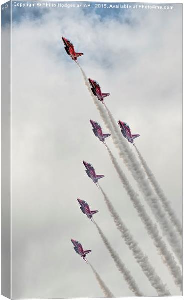  Red Arrows at Yeovilton (6)  Canvas Print by Philip Hodges aFIAP ,