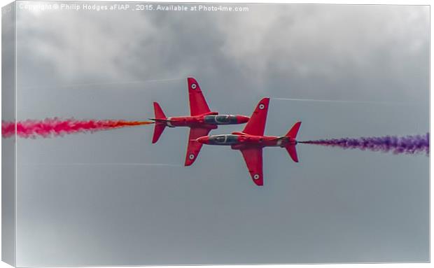 Red Arrows singletons crossover  Canvas Print by Philip Hodges aFIAP ,