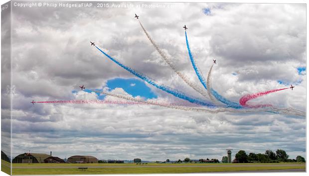 Red Arrows (9) The Big Picture  Canvas Print by Philip Hodges aFIAP ,