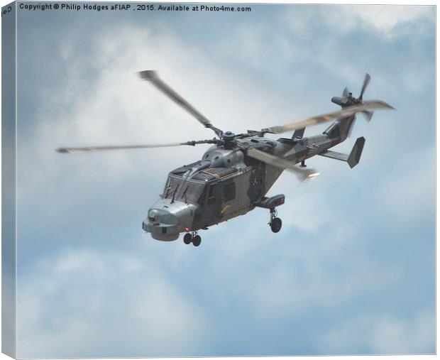  Agusta Westland Lynx Wildcat 1 Canvas Print by Philip Hodges aFIAP ,