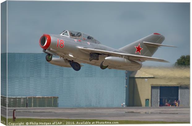 Mikoyan-Gurevich MiG-15UTI Canvas Print by Philip Hodges aFIAP ,