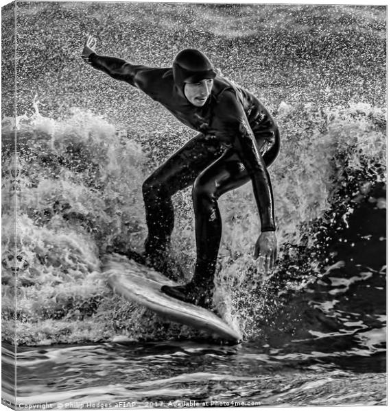 Winter Surfer Canvas Print by Philip Hodges aFIAP ,