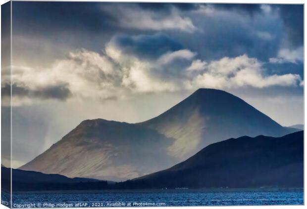 Mountains of South West Mull Canvas Print by Philip Hodges aFIAP ,