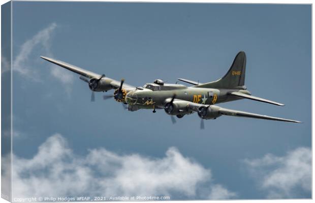 B-17 Flying Fortress Sally B Canvas Print by Philip Hodges aFIAP ,