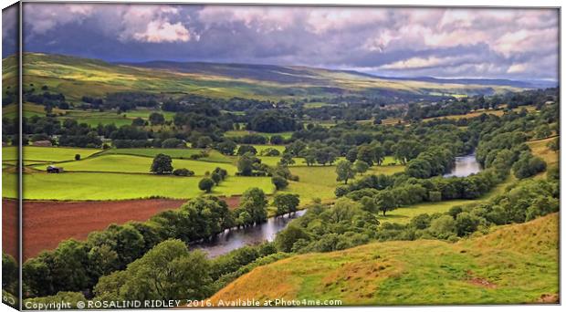 "STORM CLOUDS GATHER OVER UPPER TEESDALE" Canvas Print by ROS RIDLEY