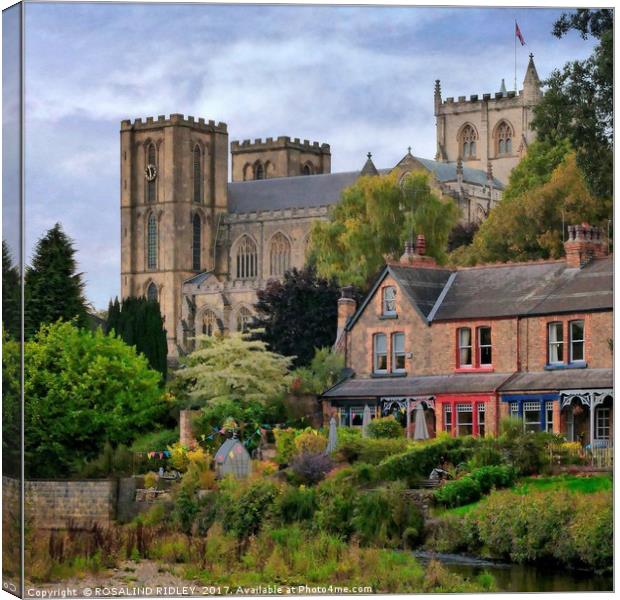 "Ripon Cathedral through the trees" Canvas Print by ROS RIDLEY