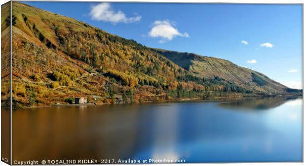 "Autumn sunshine at lake Thirlmere" Canvas Print by ROS RIDLEY