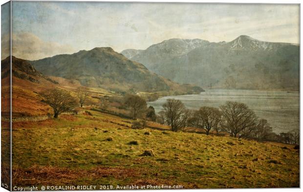 "Antique Crummock Water" Canvas Print by ROS RIDLEY