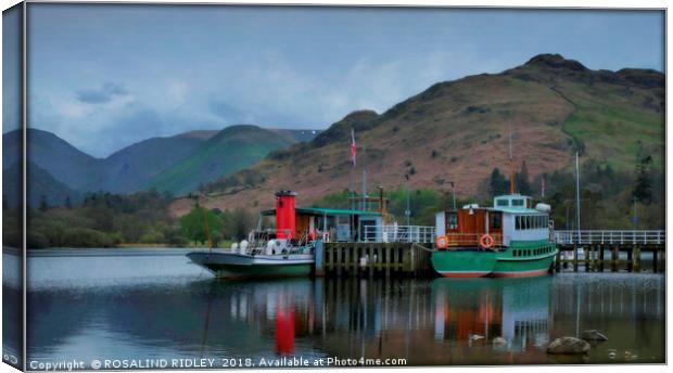 "Reflections at Ullswater Jetty" Canvas Print by ROS RIDLEY