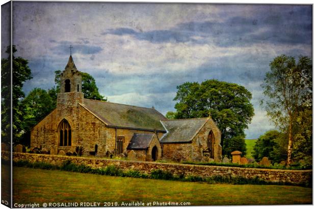 "St.Cuthbert's Church Elsdon" Canvas Print by ROS RIDLEY