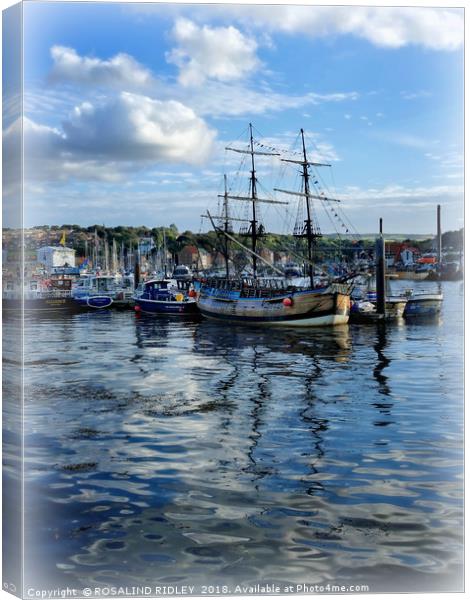 "Whitby Endeavour" Canvas Print by ROS RIDLEY