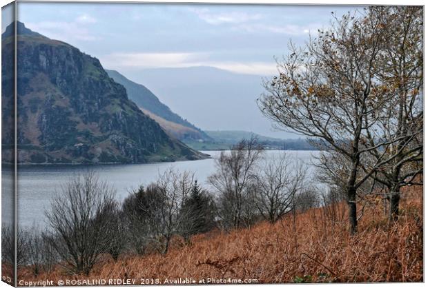 "Cool blue lake Ennerdale water" Canvas Print by ROS RIDLEY