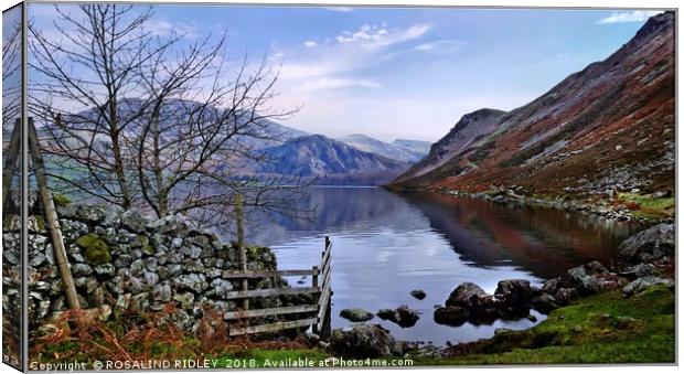 "Blue skies at Ennerdale" Canvas Print by ROS RIDLEY