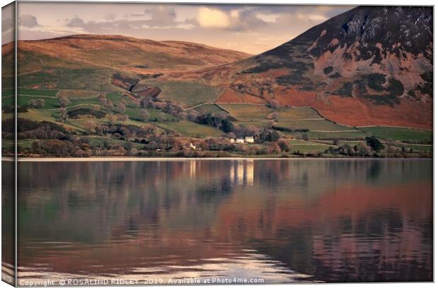 "Reflections at Ennerdale water 2" Canvas Print by ROS RIDLEY