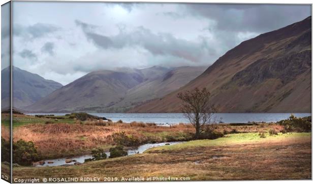 "Clouds lifting at Wastwater" Canvas Print by ROS RIDLEY
