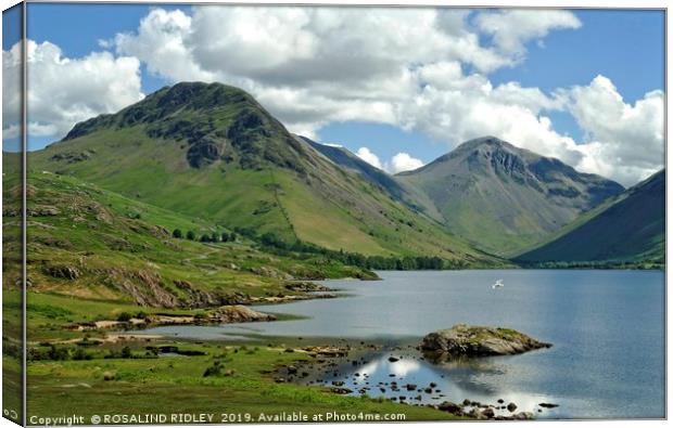 "Perfect day at Wastwater" Canvas Print by ROS RIDLEY