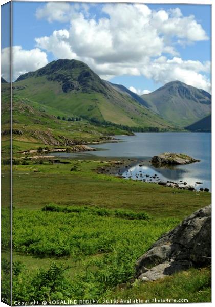 "Wastwater in the sun" Canvas Print by ROS RIDLEY