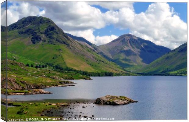 "Wastwater and mountains" Canvas Print by ROS RIDLEY