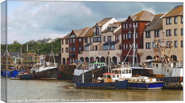 "Old boats at Maryport harbour" Canvas Print by ROS RIDLEY