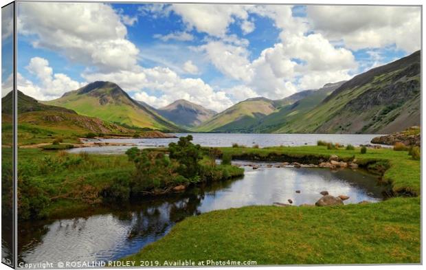 "Cloud reflections at Wastwater" Canvas Print by ROS RIDLEY