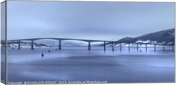 " Gisund Bridge to Finnsnes Norway" Canvas Print by ROS RIDLEY