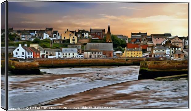 "Tide's out at Maryport" Canvas Print by ROS RIDLEY