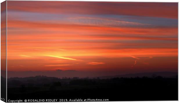 "Misty Cumbrian Sunrise" Canvas Print by ROS RIDLEY