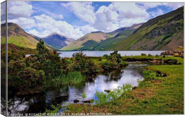" Reflections at Wastwater" Canvas Print by ROS RIDLEY
