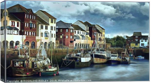 "Elderly boats in Maryport harbour" Canvas Print by ROS RIDLEY