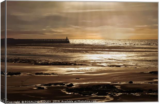 "Sepia sunset at Maryport" Canvas Print by ROS RIDLEY