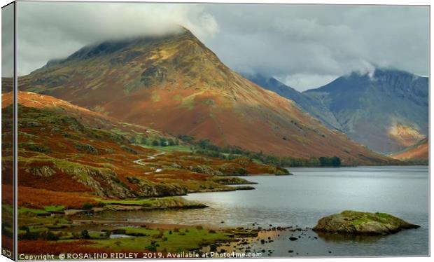 "Clouds descend on Yewbarrow and Great Gable" Canvas Print by ROS RIDLEY