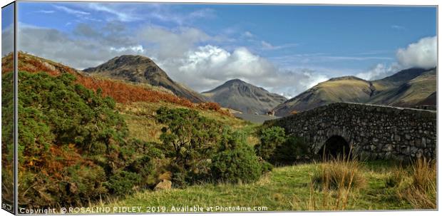 "Bridge at Wasdale"  Canvas Print by ROS RIDLEY