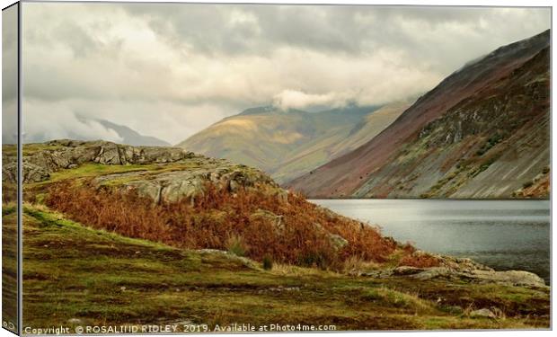 "Swirling clouds over Wastwater" Canvas Print by ROS RIDLEY