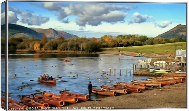 "Happy days on Derwentwater" Canvas Print by ROS RIDLEY