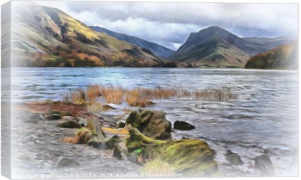 "Painterly Buttermere" Canvas Print by ROS RIDLEY