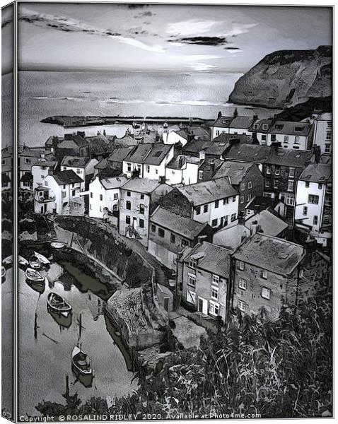 "Portrait of Staithes" Canvas Print by ROS RIDLEY