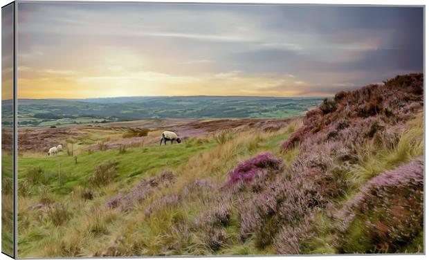 "Pastel Moors" Canvas Print by ROS RIDLEY