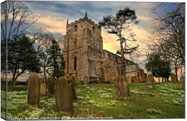 "Evening light St.Laurence's Church " Canvas Print by ROS RIDLEY