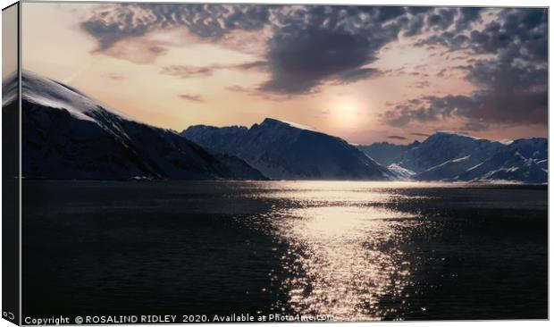 "Sundown on the Norwegian sea" Canvas Print by ROS RIDLEY