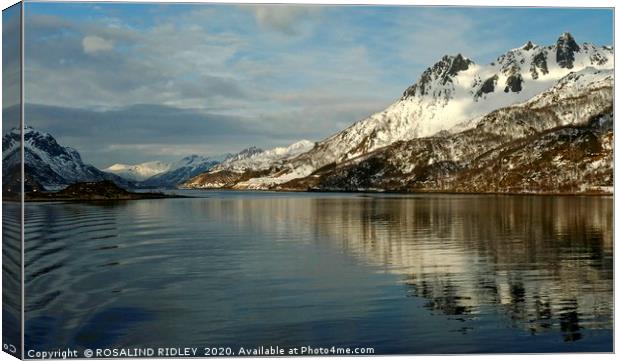 "Rippling reflections" Canvas Print by ROS RIDLEY