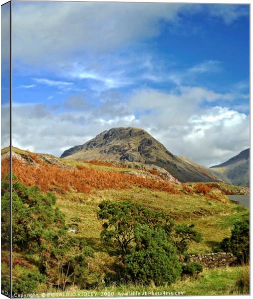 "Blue skies at Wasdale " 2 Canvas Print by ROS RIDLEY
