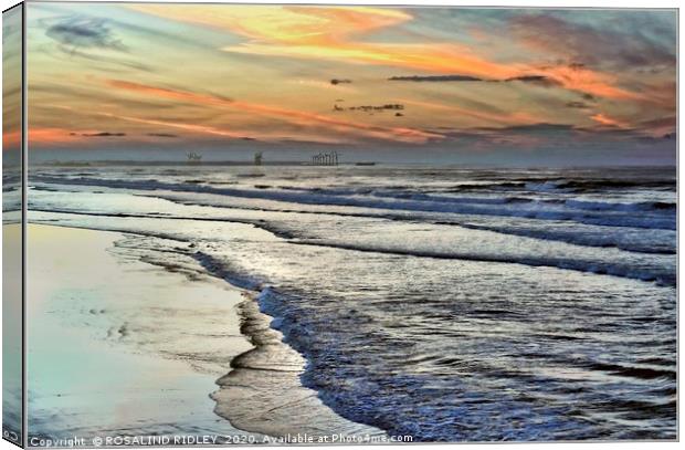 "Painterly sunset" Canvas Print by ROS RIDLEY